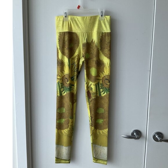 Van Gogh Sunflowers Leggings Stretchy Loungewear Art Lover Vincent - Picture 1 of 5